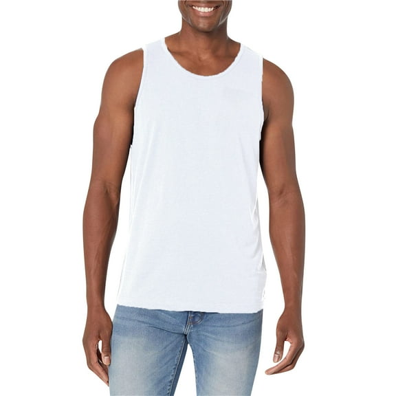 ADSSDQ Men's Sleeveless Basic Tank Top Jersey Casual Shirts White M