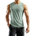 thumbnail image 1 of ADSSDQ Men's Tank Top Cut Off Cotton Muscle Workout Gym Shirts Moisture Wicking Lightweight Summer Casual Sleeveless Shirts Light Green S, 1 of 4