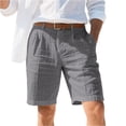 thumbnail image 1 of ADSSDQ Mens Linen Shorts Casual Summer Elastic Waist Lightweight Vacation Shorts with Pockets Daily Wear Pant Gray 2XL, 1 of 4