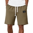 thumbnail image 1 of ADSSDQ Mens Shorts Summer Casual Waffle Knit Drawstring Elastic Waist Comfy Shorts with Pockets Beach Vacation Khaki L, 1 of 7