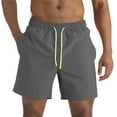 thumbnail image 1 of ADSSDQ Mens Swim Trunks, Quick Dry Swimming Shorts 7 Inch with Mesh Lining for Swimwear, Bathing Suits Gray L, 1 of 7