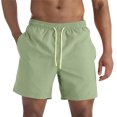 thumbnail image 1 of ADSSDQ Mens Swim Trunks, Quick Dry Swimming Shorts 7 Inch with Mesh Lining for Swimwear, Bathing Suits Mint Green 4XL, 1 of 7