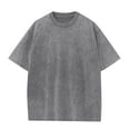 thumbnail image 1 of ADSSDQ Oversized Cotton Solid T Shirts for Men Vintage Streetwear Basic Tees Baggy Hip Hop Unisex Tops Tshirt Gray M, 1 of 4