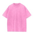 thumbnail image 1 of ADSSDQ Oversized Cotton Solid T Shirts for Men Vintage Streetwear Basic Tees Baggy Hip Hop Unisex Tops Tshirt Pink 2XL, 1 of 4