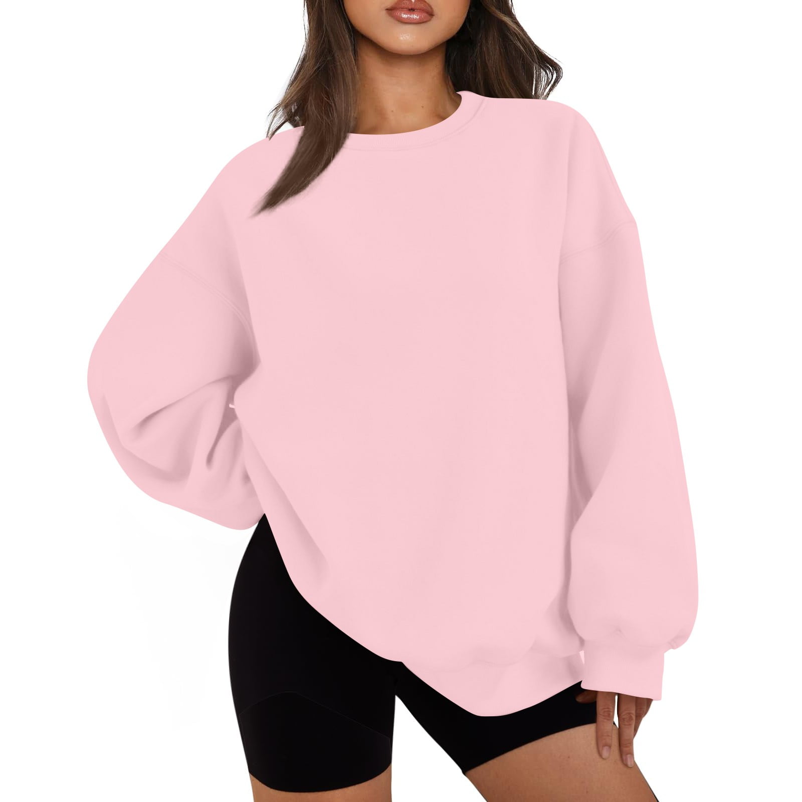 ADSSDQ Oversized Sweatshirt for Women Crew Neck Fall
