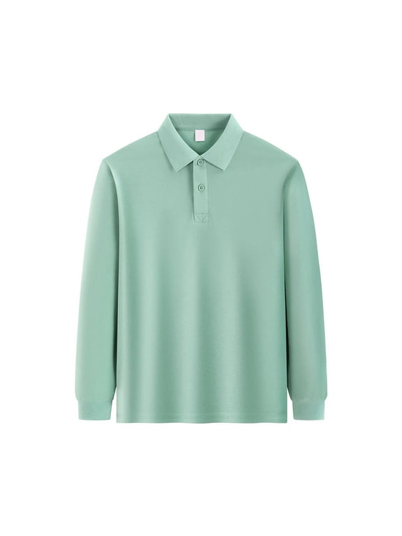 School Uniform Shirts For Girls And Boys Slim Fit Long Sleeve Collared Polo Shirts | Girls Uniform Shirts Back To School Outfit,Solid Trendy Tees,Comfy Breathable Polo Shirts