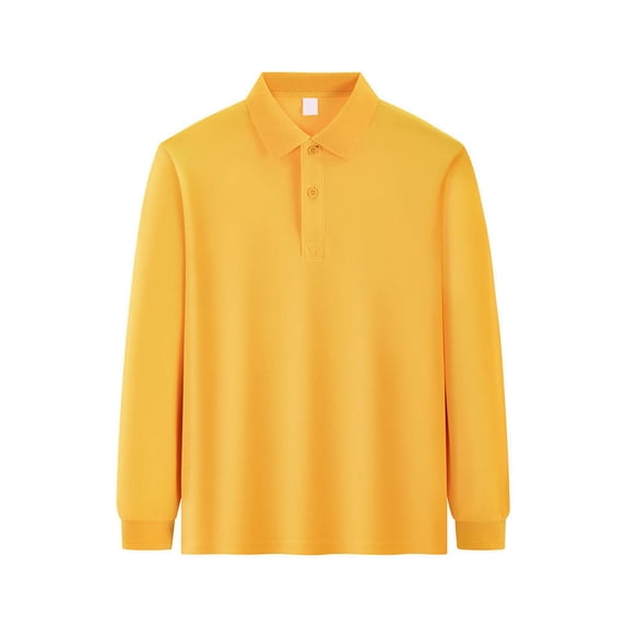 ADSSDQ School Uniform Shirts For Girls And Boys Slim Fit Long Sleeve Collared Polo Shirts | Girls Uniform Shirts Back To School Outfit,Solid Trendy Tees,Comfy Breathable Polo Shirts