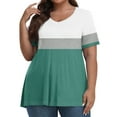thumbnail image 1 of ADSSDQ Summer Plus Size Blouse Shirts Dressy Casual V-Neck Short Sleeve Concert Tops For Women Geometric Western Graphic Tees Cute Trendy Spring Clothes 2024 Fall Fashion Light Gray 5XL, 1 of 7