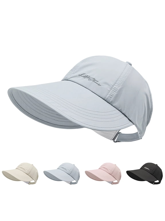 UPF Sun Protection Baseball Hat Screen Baseball Hat Lightweight Adjustable Quick-Dry Wide Brim Cap Women Men Velcro 2026 Beige