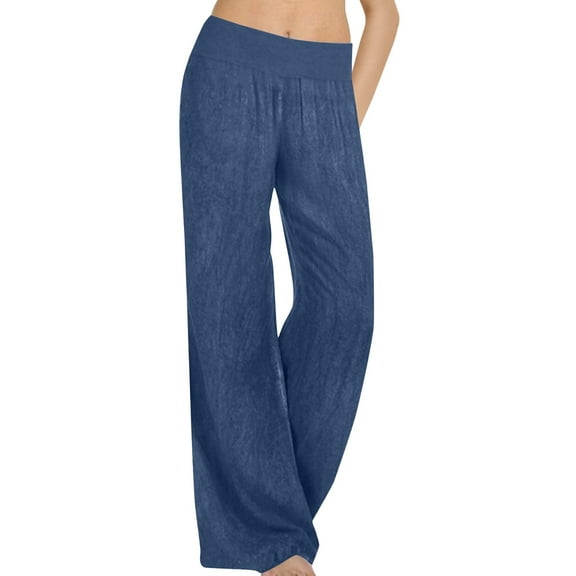 ADSSDQ Wide Leg Jeans for Women Elastic High Waisted Pull On Baggy Jeans Comfy Casual Stretchy Denim Pants with Pockets Blue 2XL