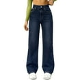 thumbnail image 1 of ADSSDQ Wide Leg Jeans for Women High Waisted Stretchy Denim Jeans Fashion Baggy Trouser Jean Pants with Pockets Dark Blue XL, 1 of 5