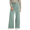 thumbnail image 1 of ADSSDQ Wide Leg Sweatpants Women Soft High Waist Pants with Pockets Drawstring Pull-On Casual Pants Mint Green XL, 1 of 9