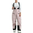 thumbnail image 1 of ADSSDQ Women Snow Bibs Ski Pants Baggy Snowboard Bibs Pants Overall Insulated Waterproof Windproof Warm Winter Jumpsuit Light pink L, 1 of 5