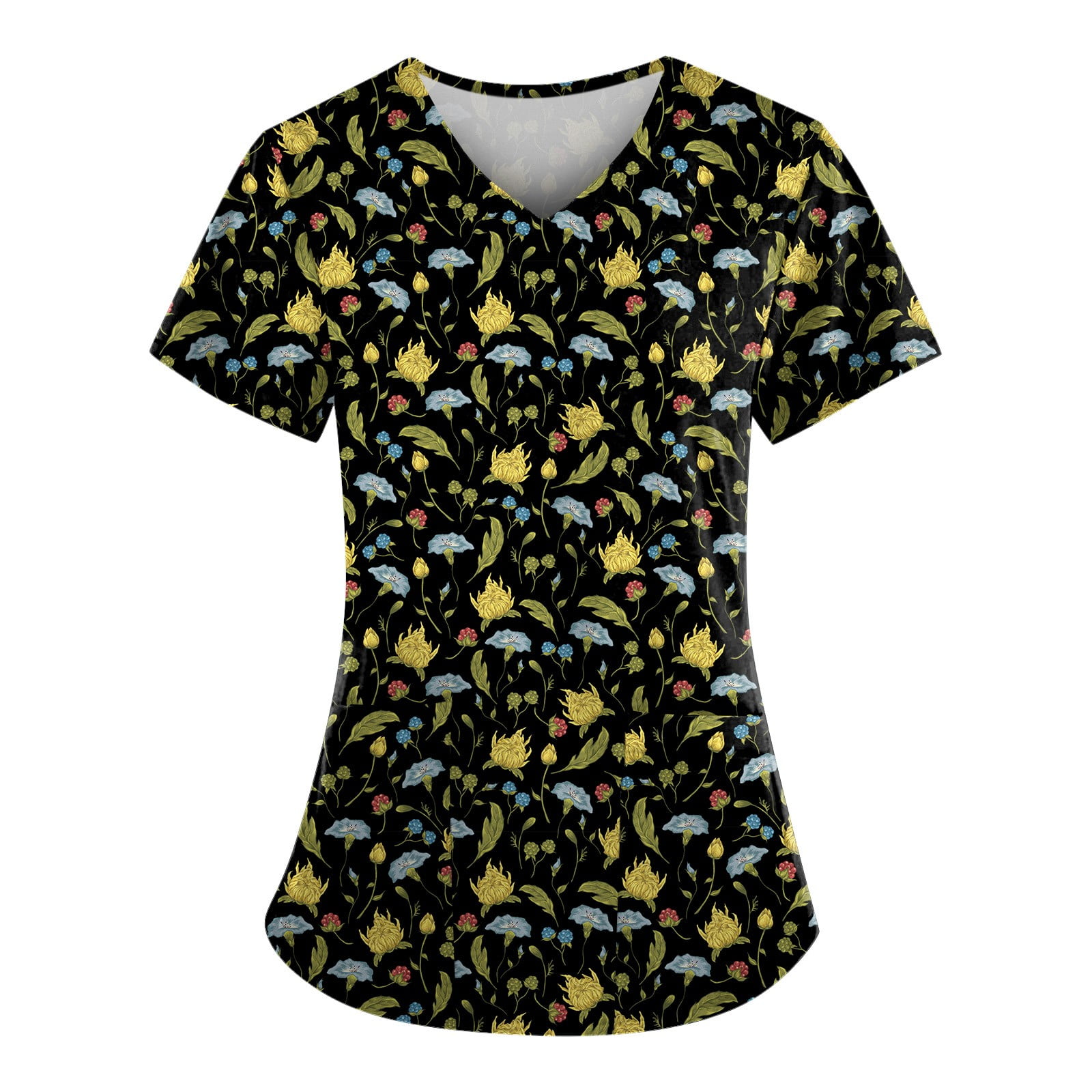 Dark Splash  Women's V Neck Scrub Top Nurse Uniform with Deep Front Pockets main image 0
