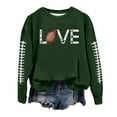 thumbnail image 1 of ADSSDQ Women's Football Game Day Sweatshirt Graphic Print Oversized Crewneck Sweatshirts Long Sleeve Pullover for Gameday Hoodies FB20-Dark Green M, 1 of 4