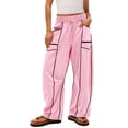 thumbnail image 1 of ADSSDQ Womens Barrel Sweatpants High Waisted Wide Leg Sweatpants Drawstring Lounge Baggy Pants Sweatpant with Pockets Pink S, 1 of 4