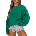 thumbnail image 1 of ADSSDQ Womens Long Sleeve Tops Casual Pleated Tunic Tops for Women Loose Fit Dressy Lightweight Pullover Dark Green XXL, 1 of 6