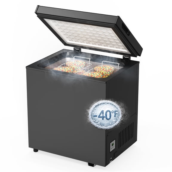 ADT 1.8 Cu.Ft Low Temperature Freezer, Adjustable 14F to -40F, Compact Deep Freeze for Specialty Frozen Foods, Watch Parties, Entertainment Rooms & Small Businesses