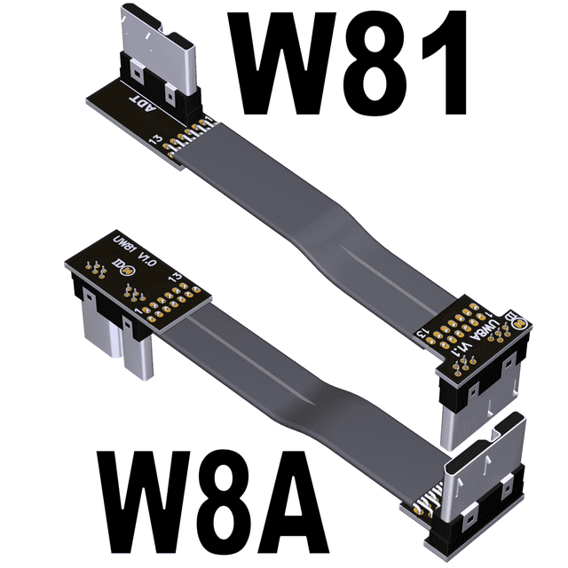 ADT OTG Fold 90 Degree USB 3.0 MicroB Male to Male Flexible Ribbon