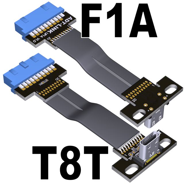 ADT USB 3.0 Type C Female to Internal Mainboard Type E Male 20Pin