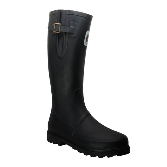 ADTEC Mens Black Gusset Buckle Expandable Calf Water Resistant Tractor Round Toe Block Heel Riding Boot 11 M