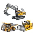 thumbnail image 1 of ADTHLIER RC Excavator,Dump Truck & Bulldozer Toy Set for Boys 6-11+.11-Ch Excavator with Metal Shovel,9-Ch Vehicles,2.4Ghz with Lights & Sounds,Ideal Gift for Kids, 1 of 9