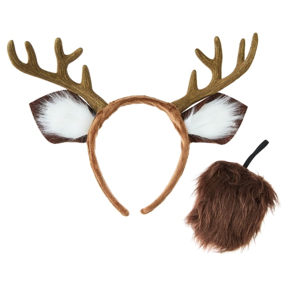 Deer Costume Accessory Kit for Adults, Brown and White, 2 Pieces, Halloween by Way To Celebrate
