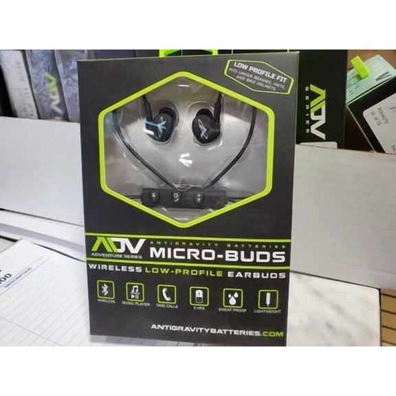 ADV MICRO BUDS LOW PROFILE FIT EARBUDS ANTI GRAVITY WIRELESS AG-MB-01-BLK