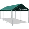 thumbnail image 1 of ADVANCE OUTDOOR 10' x 20' Heavy Duty Steel Carport Car Canopy Garage Boat Shelter Party Tent, Adjustable Height from 9.6 ft to 11.2 ft, Green, 1 of 7