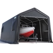 ADVANCE OUTDOOR 10X20 ft Carport Heavy Duty Outdoor Patio Anti-Snow Portable Canopy Storage Shelter, Gray