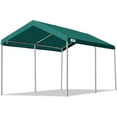 thumbnail image 1 of ADVANCE OUTDOOR 10x15 ft Carports Heavy Duty Car Canopy Garage Party Tent Boat Shelter, Adjustable Height from 9.5 ft to 11 ft, Green, 1 of 7