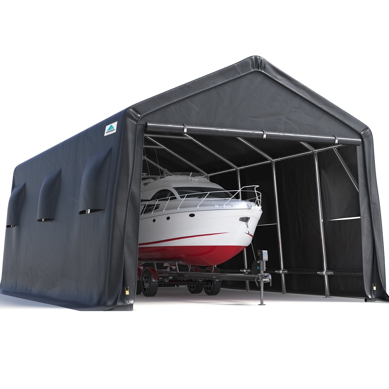 ガーネット ADVANCE OUTDOOR 13x20 ft Carport 2 Roll up Doors & Vents Outdoor