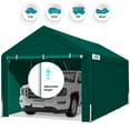 thumbnail image 1 of ADVANCE OUTDOOR Heavy Duty Carport, 12' x 20' x 9.5'-11' Green, 1 of 8