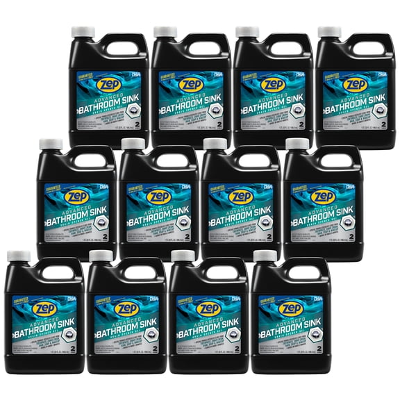 Zep Advanced Bathroom Sink Drain Opener Gel - 32 oz - U49310 - Formulated for Toothpaste, Shave Cream, Hair, Soap and Makeup (32 oz, 12)