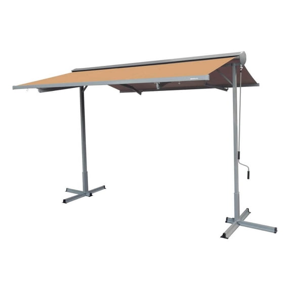 Advaning Free Standing Series 11x10 ft. Manual Retractable Sunshade Awning - Canvas Umber