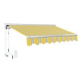thumbnail image 1 of Advaning Luxury Series 12x10 ft. Electric Retractable Sunshade Awning - Sunny Yellow, 1 of 11