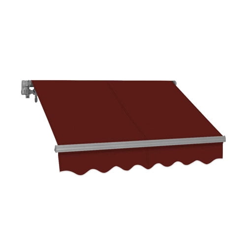 Advaning Slim Gray Series 12x10 ft. Manual Retractable Patio Awning - Burgundy