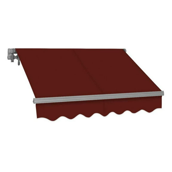 Advaning Slim Gray Series 14x10 ft. Manual Retractable Patio Awning - Burgundy