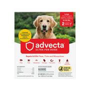 ADVECTA Ultra Flea and Tick Protection Topical Treatment for Large Dogs, 21-55lbs, 2 Month Supply