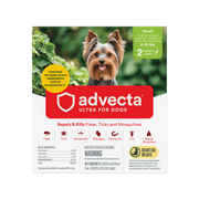 ADVECTA Ultra Flea and Tick Topical Treatment for Small Dogs, 4-10 lbs, 2 Month Supply