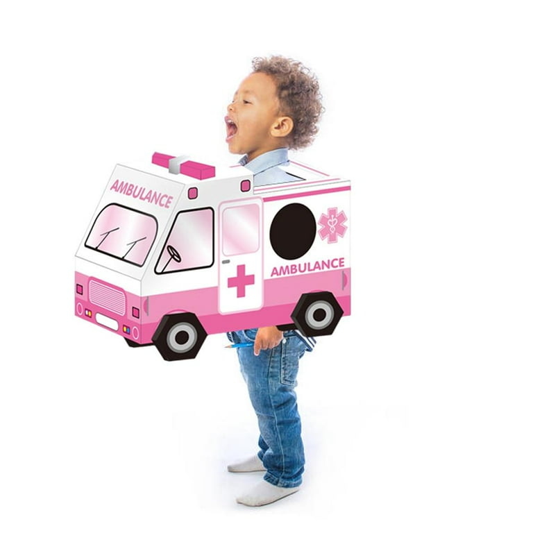 Adven Craft Paper Wearable DIY Toys for Children Carton Craft Toys Cardboard Box Traffic Giraffe for Child Ambulance