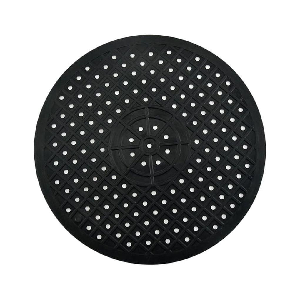 1pc 31.4*26.1cm Black Rubber Rectangular Dish Drying Mat Draining Mat For  Kitchen Sink