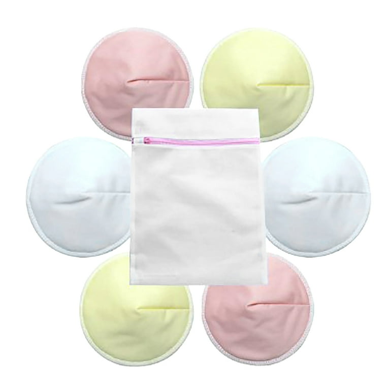 ADVEN Pack of 6 Nipple Covers Breastfeeding Bamboo Fiber Leak-proof Breast  Feeding Pads Maternity Washable Comfortable Protector 