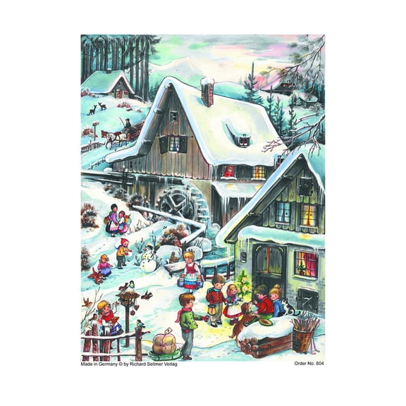 Sellmer Advent - Small Woodland Cottage - 11.75"H x 8.25"W x .1"D