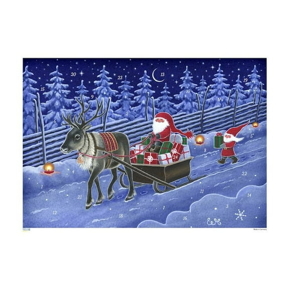 KORSCH Advent - "Tomte" " Sleigh - 10.5"H X 12"W X 1"D