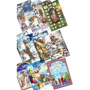 Sellmer Advent - Village Square Scene Circa 1946 - 8.25"H x 27"W x .1"D