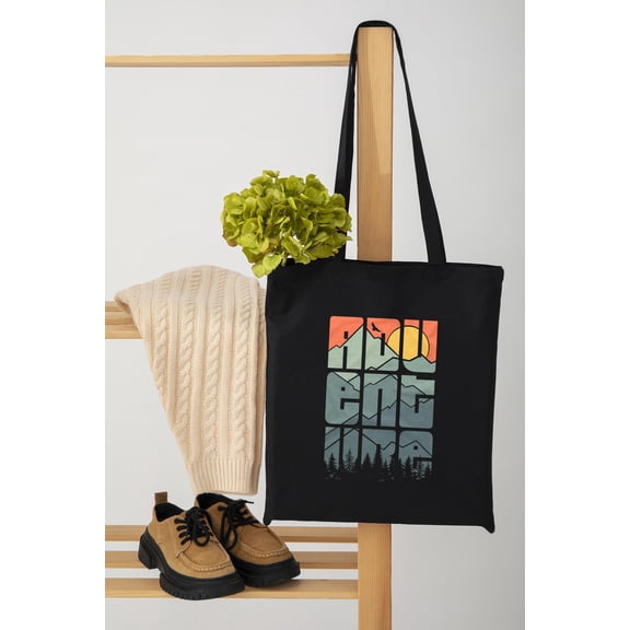 ADVENTURE Bold Simple Minimalist Modern Themed Print Unisex Tote Bag D390031