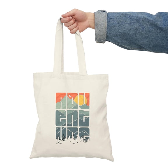 ADVENTURE Bold Simple Minimalist Modern Themed Print Unisex Tote Bag D390031