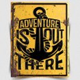 thumbnail image 1 of ADVENTURE IS OUT THERE METAL SIGN PLAQUE nautical sea travel quote saying SIZE: 8" x 12", 1 of 4