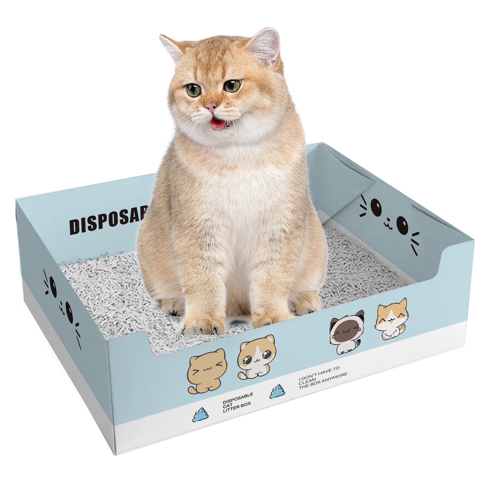 ADVTSPRS Disposable Cat Litter Box for Travel, Waterproof & Lightweight